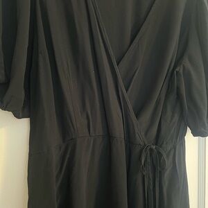 Short Black Wrap Dress